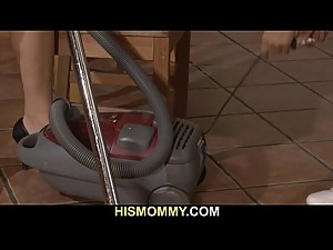 Blonde MILF does son'_s GF