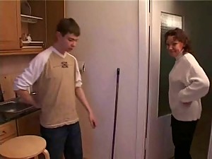 Mommy Catches stepson in kitchen