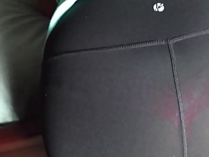 Blonde aunty teases nephew with her ass