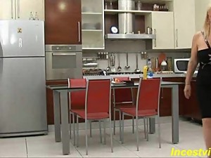 Son banged his beautiful busty mom in