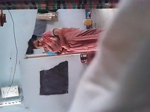 Desi Indian mom spied by her son