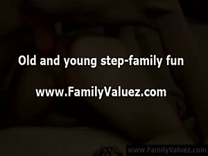 Teen daughter getting fucked in the ass by