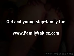 Blonde MILF mother gets hard ass fucking