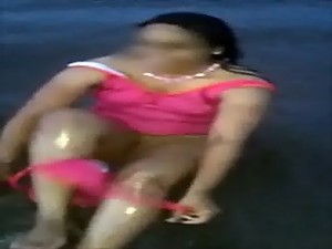 Indian Mom On Beach