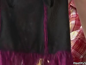 Old mom and dad seduce and bang their