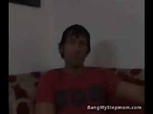 Luring her step son and sucking his cock