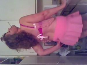 mom and son smokes in pink