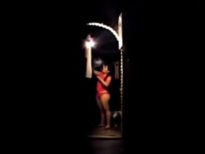 Mother caught in bra panty and nude by son